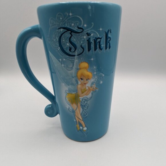 Disney Tinkerbell 3D Blue Tall Ceramic Mug, Enchanting Fairies Collection, 6.25" - Picture 2 of 10